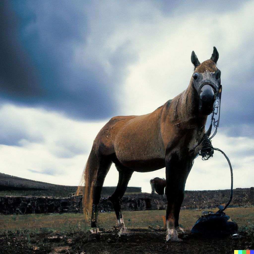 a horse, photograph taken by Steve McCurry